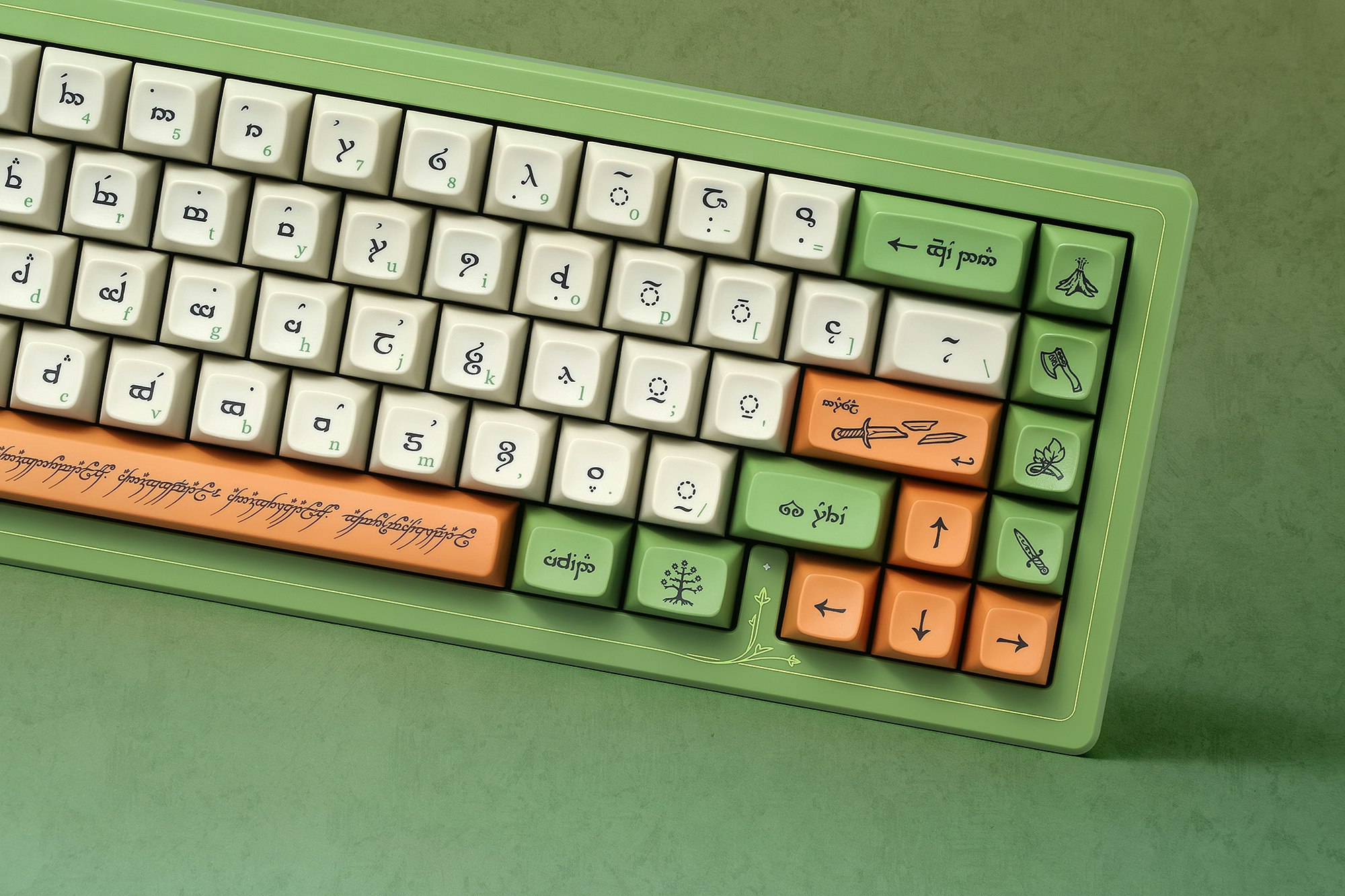 Drop + The Lord of the Rings™ Elvish CSTM65 Keyboard Mechanical